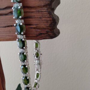 17.25ctw Russian chrome diopside bracelet.